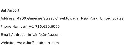 Buf Airport Address Contact Number