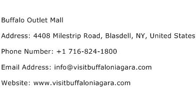 Buffalo Outlet Mall Address Contact Number