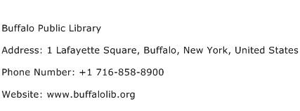 Buffalo Public Library Address Contact Number