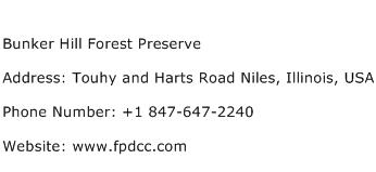 Bunker Hill Forest Preserve Address Contact Number
