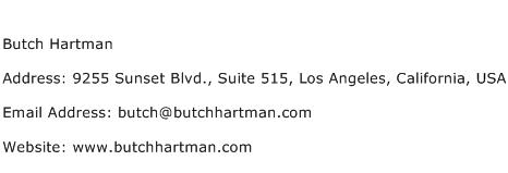 Butch Hartman Address Contact Number
