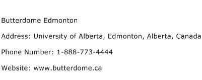 Butterdome Edmonton Address Contact Number