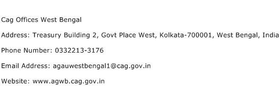 Cag Offices West Bengal Address Contact Number