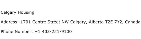 Calgary Housing Address Contact Number