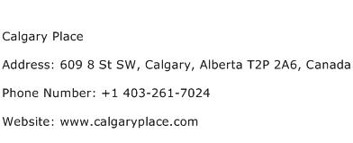 Calgary Place Address Contact Number