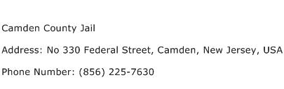 Camden County Jail Address Contact Number