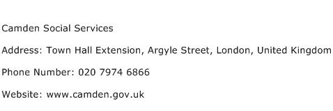 Camden Social Services Address Contact Number