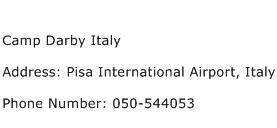 Camp Darby Italy Address Contact Number