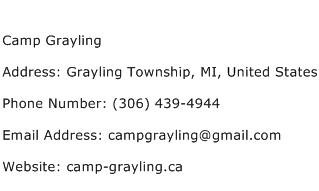 Camp Grayling Address Contact Number