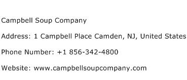 Campbell Soup Company Address Contact Number