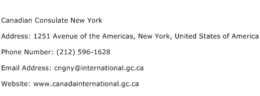 Canadian Consulate New York Address Contact Number