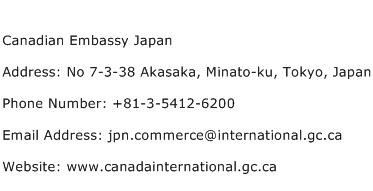 Canadian Embassy Japan Address Contact Number