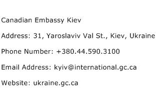 Canadian Embassy Kiev Address Contact Number