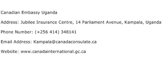 Canadian Embassy Uganda Address Contact Number