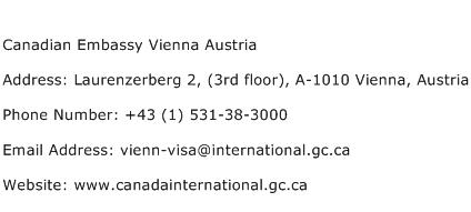 Canadian Embassy Vienna Austria Address Contact Number