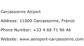 Carcassonne Airport Address Contact Number