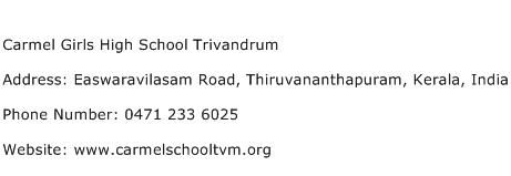 Carmel Girls High School Trivandrum Address Contact Number
