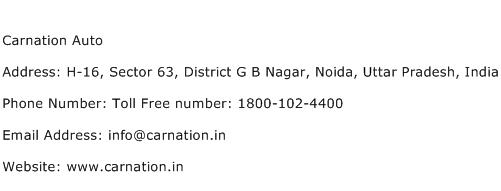 Carnation Auto Address Contact Number