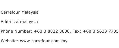 Carrefour Malaysia Address Contact Number