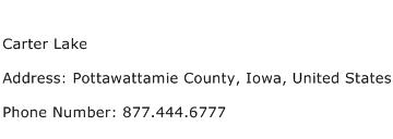 Carter Lake Address Contact Number