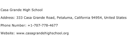 Casa Grande High School Address Contact Number
