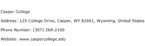 Casper College Address Contact Number