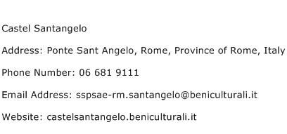 Castel Santangelo Address Contact Number