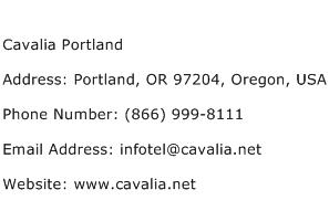 Cavalia Portland Address Contact Number