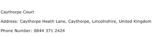 Caythorpe Court Address Contact Number