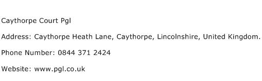 Caythorpe Court Pgl Address Contact Number