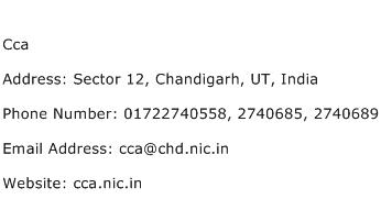 Cca Address Contact Number