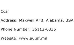Ccaf Address Contact Number