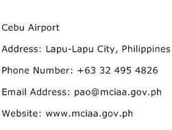 Cebu Airport Address Contact Number