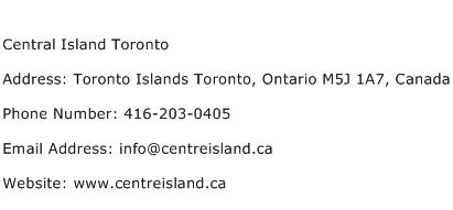 Central Island Toronto Address Contact Number