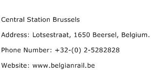 Central Station Brussels Address Contact Number