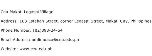 Ceu Makati Legaspi Village Address Contact Number