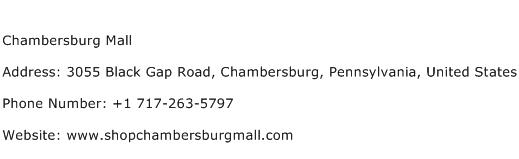 Chambersburg Mall Address Contact Number