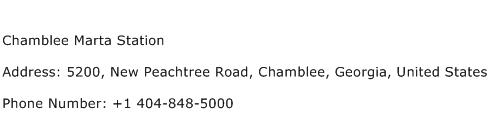 Chamblee Marta Station Address Contact Number