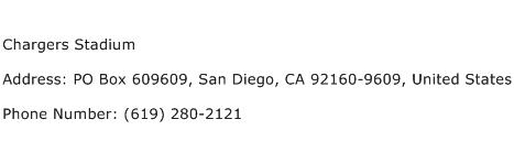 Chargers Stadium Address Contact Number