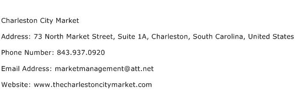 Charleston City Market Address Contact Number