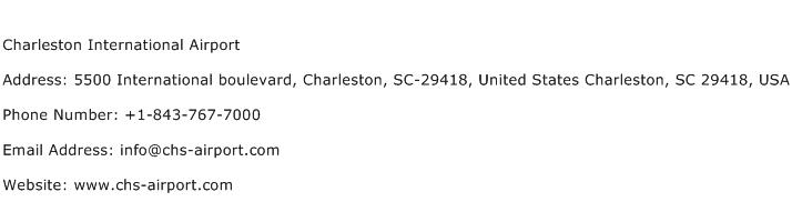 Charleston International Airport Address Contact Number