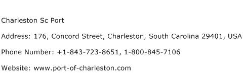 Charleston Sc Port Address Contact Number