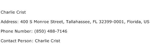 Charlie Crist Address Contact Number