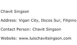 Chavit Singson Address Contact Number