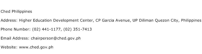 Ched Philippines Address Contact Number