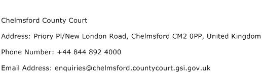 Chelmsford County Court Address Contact Number