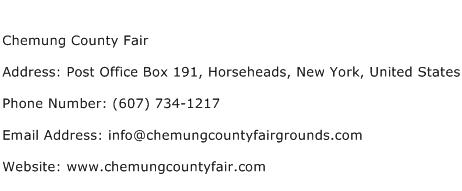 Chemung County Fair Address Contact Number