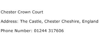 Chester Crown Court Address Contact Number