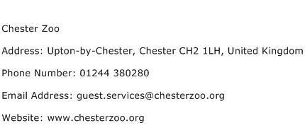 Chester Zoo Address Contact Number