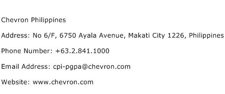 Chevron Philippines Address Contact Number